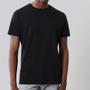 The Barakett Tee Crew Neck 100% Pima Cotton in Black Large